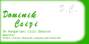 dominik csizi business card